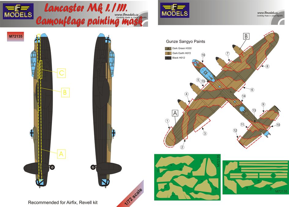 1/72 Mask Lancaster Mk.I/III. Camouflage (AIR/REV)