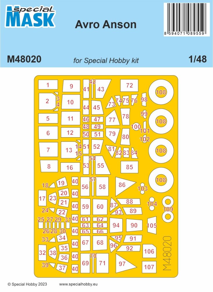 1/48 Mask for Avron Anson (SP.HOBBY)