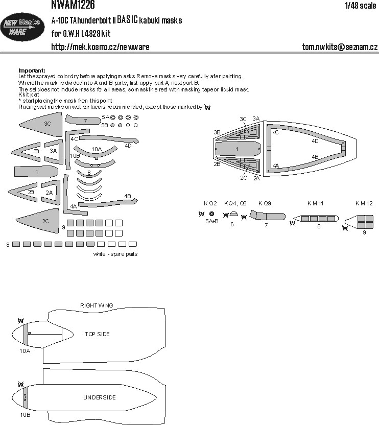 1/48 Mask A-10 C Thunderbolt II BASIC (GWH)