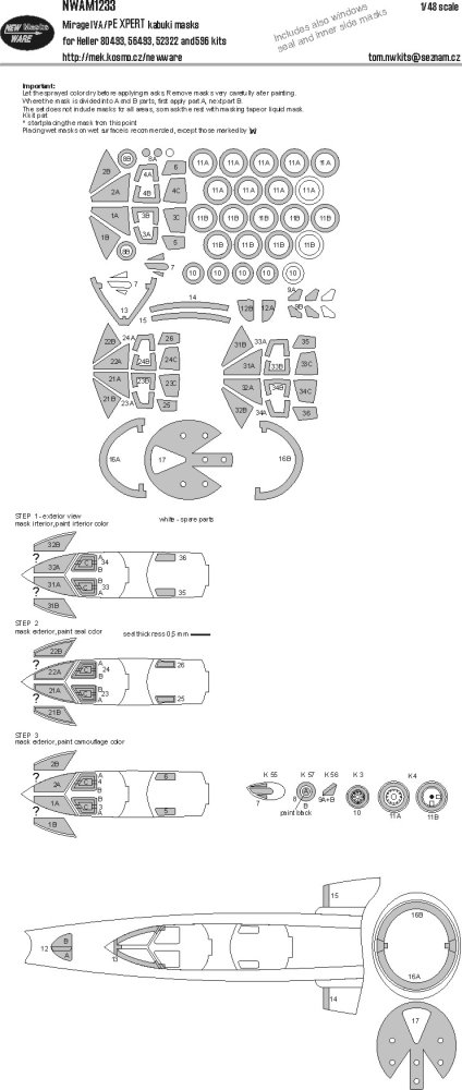 1/48 Mask Mirage IV A/P EXPERT (HELLER)