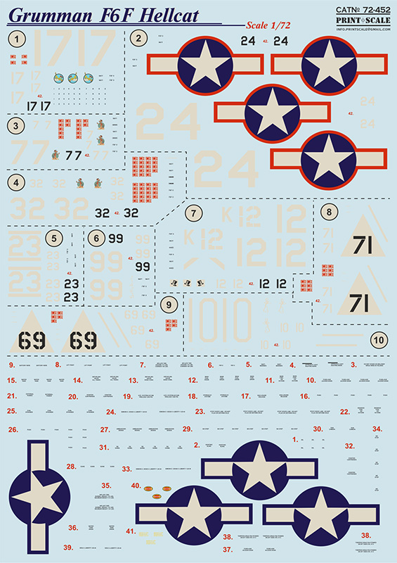 1/72 Grumman F6F Hellcat (wet decal)