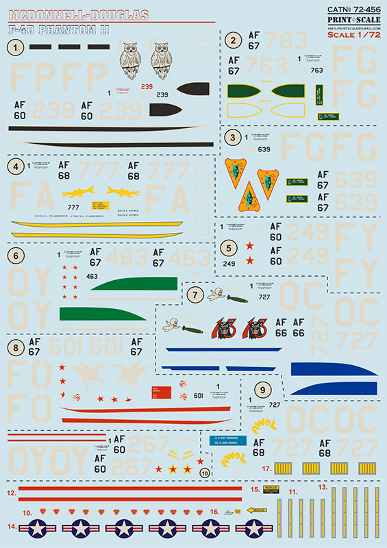 1/72 McDonnel Douglas F-4D Phantom II (wet decal)