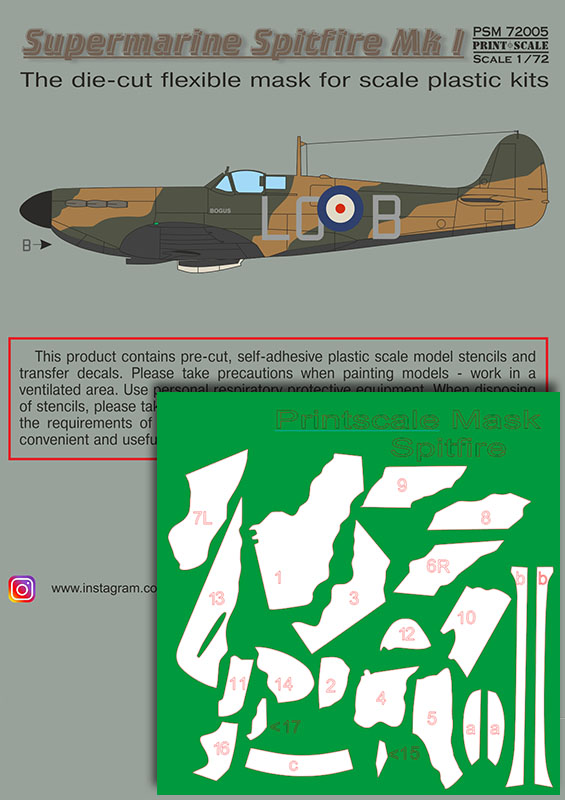 1/72 Mask&Decal Supermarine Spitfire Mk.1 Part 3