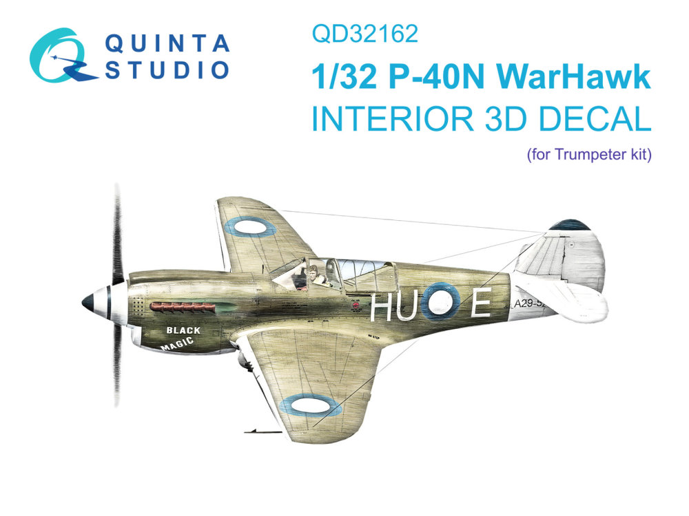1/32 P-40N Warhawk 3D-Print.&col.Interior (TRUMP)