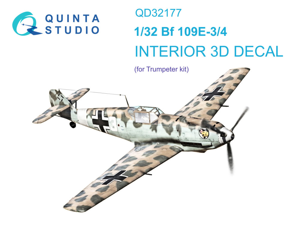 1/32 Bf 109E3/4 3D-Print.&col.Interior (TRUMP)