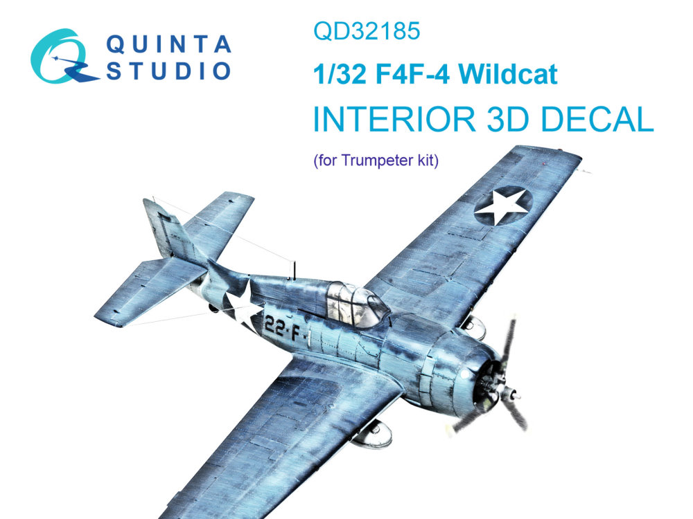 1/32 F4F-4 Wildcat 3D-Print.&col.Interior (TRUMP)