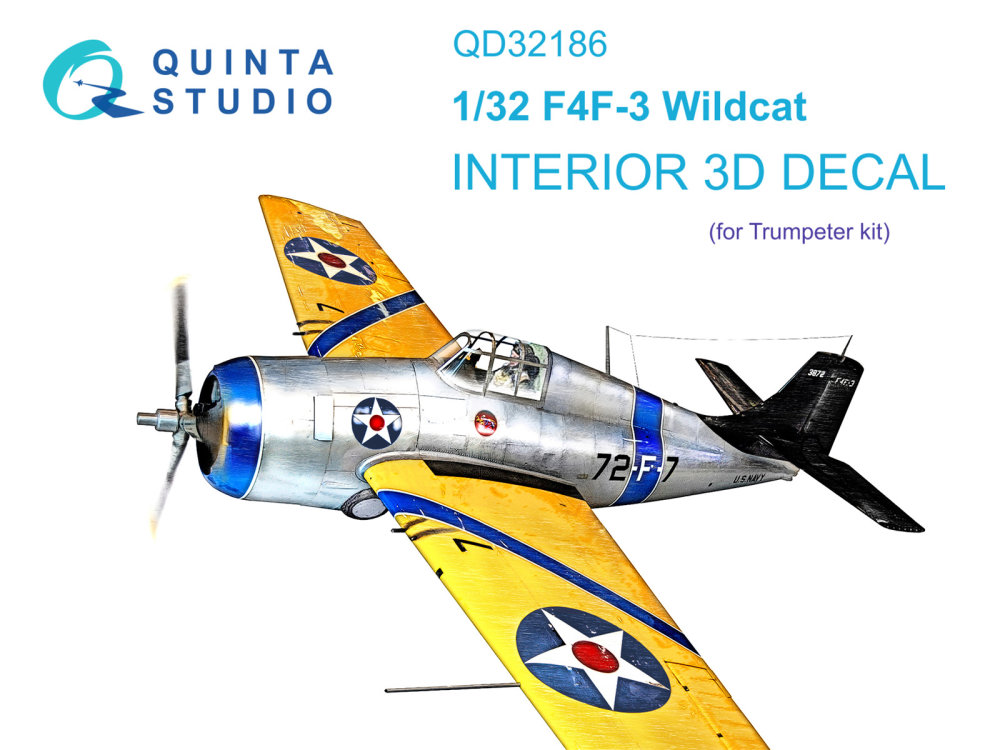 1/32 F4F-3 Wildcat 3D-Print.&col.Interior (TRUMP)