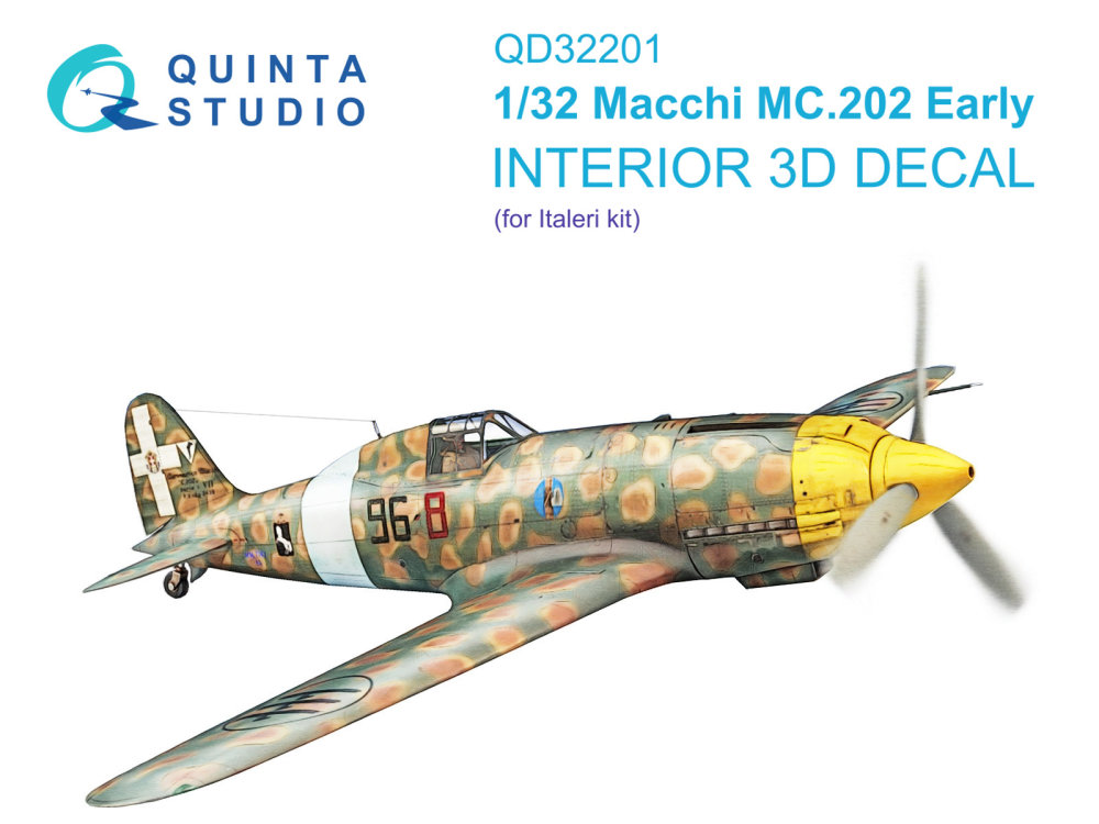 1/32 Macchi MC.202 Folgore Early 3D-Pr.&col.Inter.