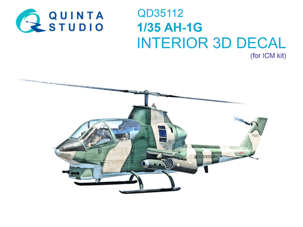 1/35 AH-1G Cobra 3D-Print.&col.Interior (ICM)