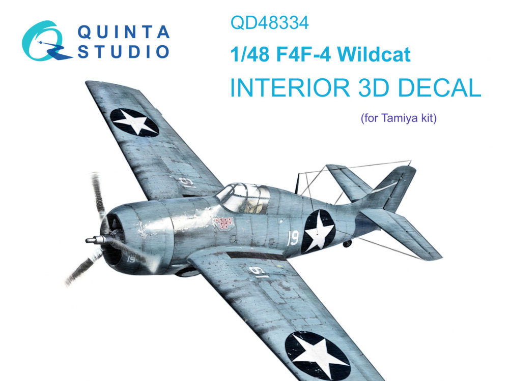 1/48 F4F-4 Wildcat 3D-Print.&col.Interior (TAM)