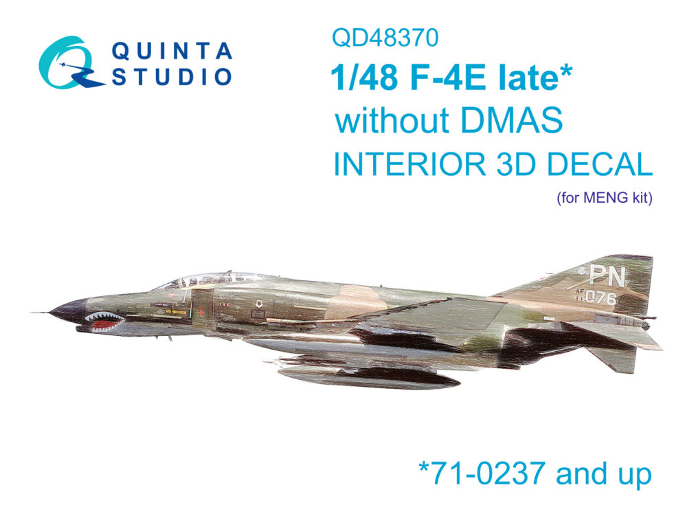 1/48 F-4E late without DMAS 3D-Print&colour.Interi