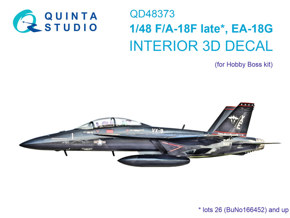 1/48 F/A-18F late / EA-18G 3D-Print.&col.Interior 