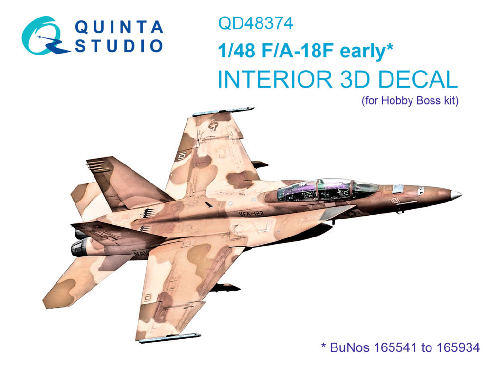 1/48 F/A-18F early 3D-Print.&col.Interior (HOBBYB)