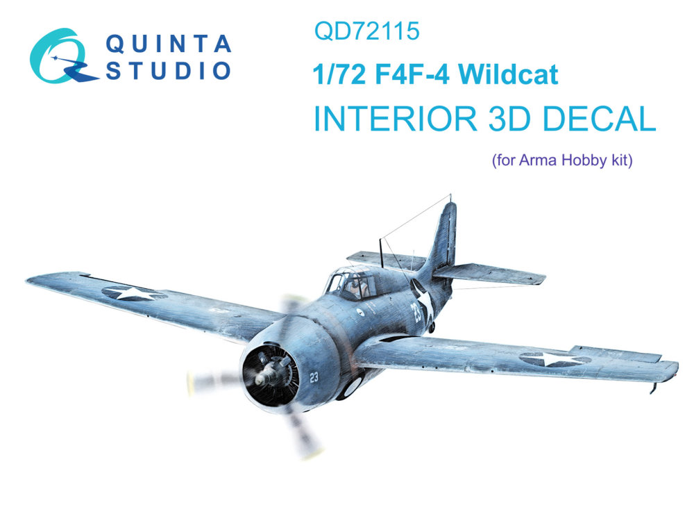 1/72 F4F-4 Wildcat 3D-Prin.&col.Interior (ARMA H.)
