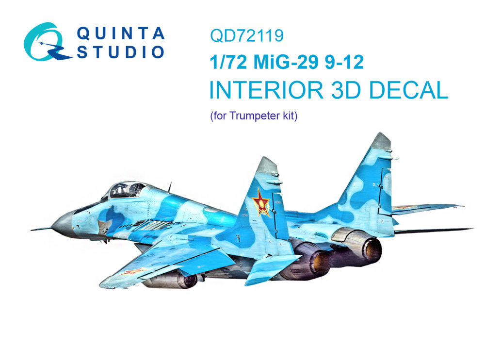 1/72 MiG-29 9-12 3D-Print.&col.Interior (TRUMP)
