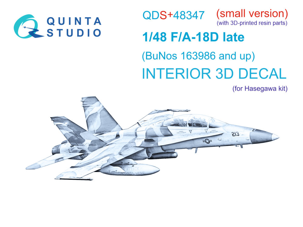 1/48 FA-18D late 3D-Prin.&col.Interior (HAS) SMALL