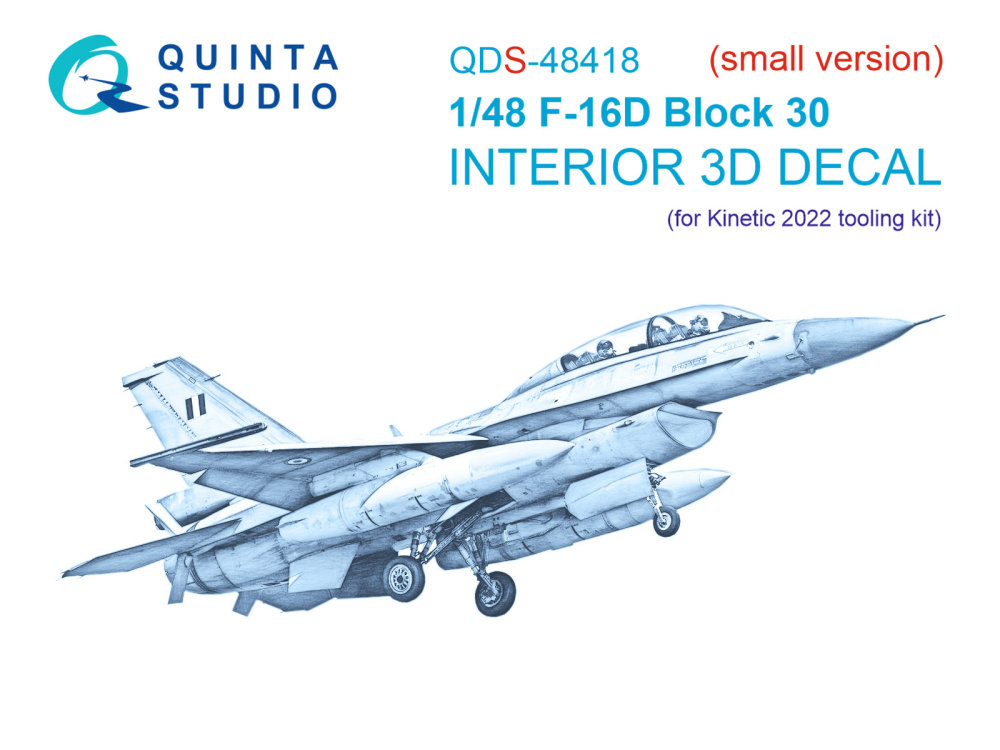 1/48 F-16D block 30 3D-Print.&col.Int. (KIN 2022)