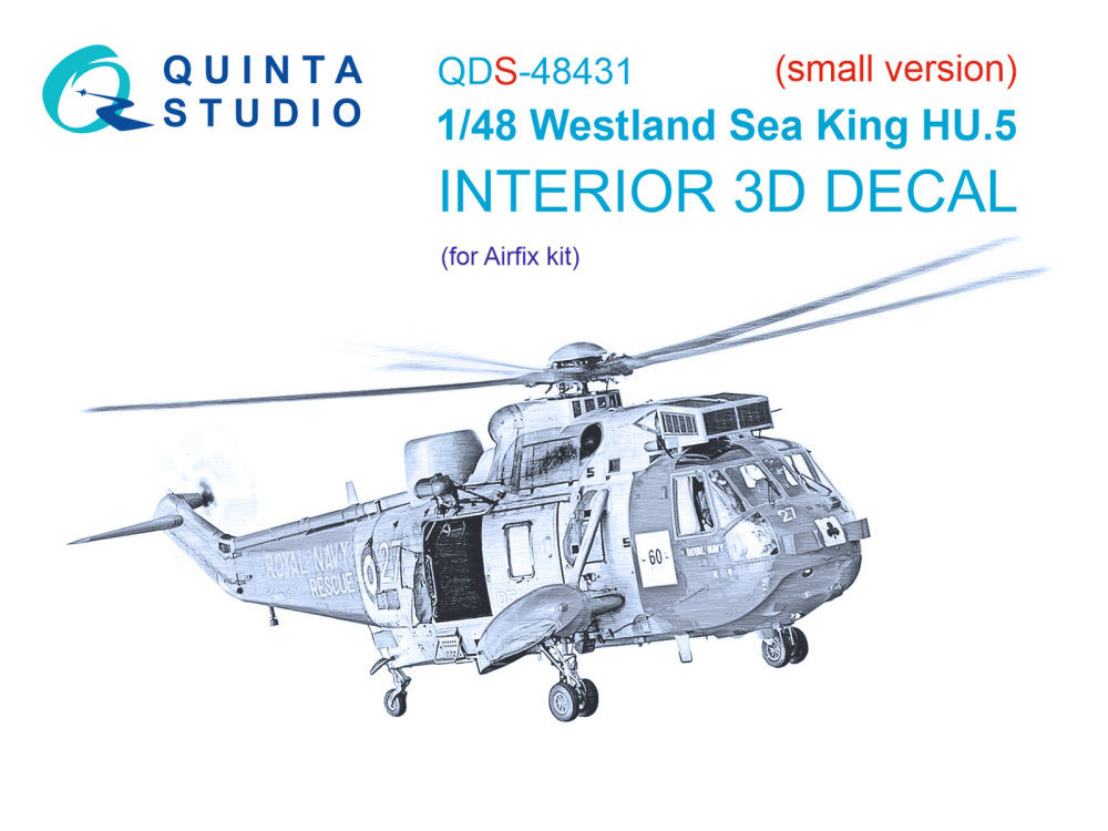 1/48 Westland Sea King HU.5 3D-Print.&col.Interior