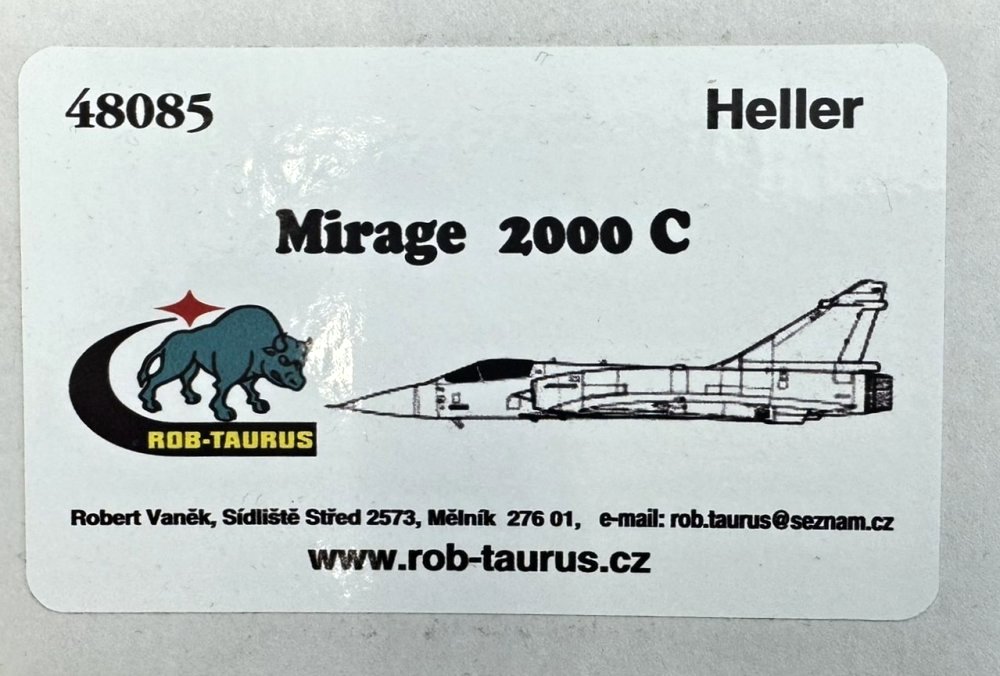 1/48 Vacu Canopy Mirage 2000 C (HELLER)