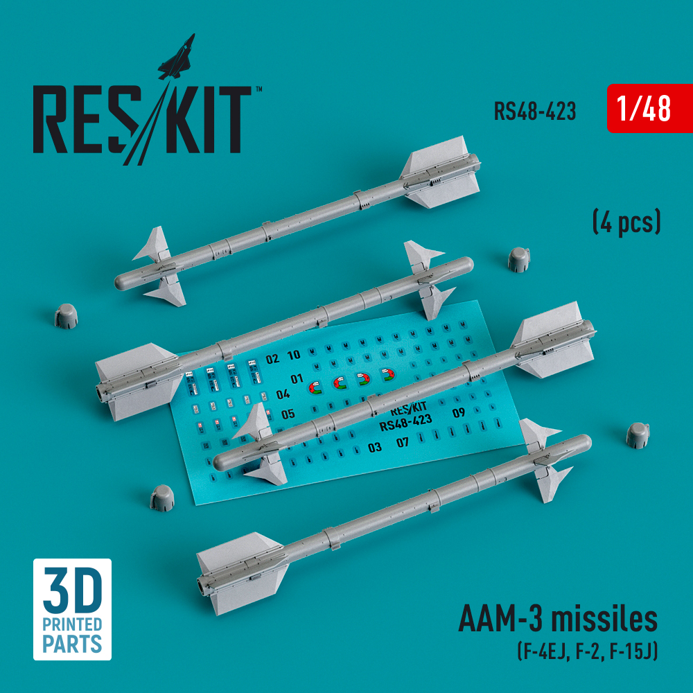 1/48 AAM-3 missiles (4 pcs.) 3D Print 