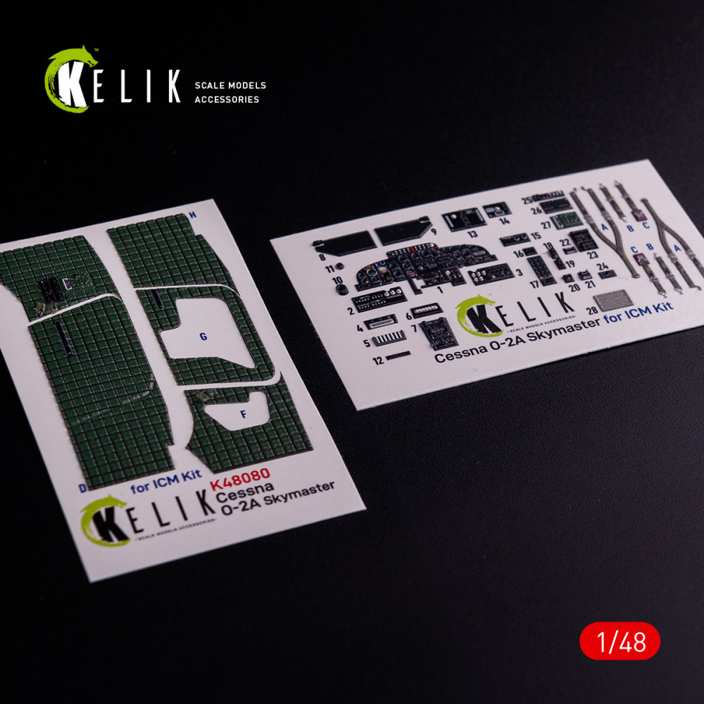 1/48 O-2A Skymaster int. 3D decals 'green decor.'