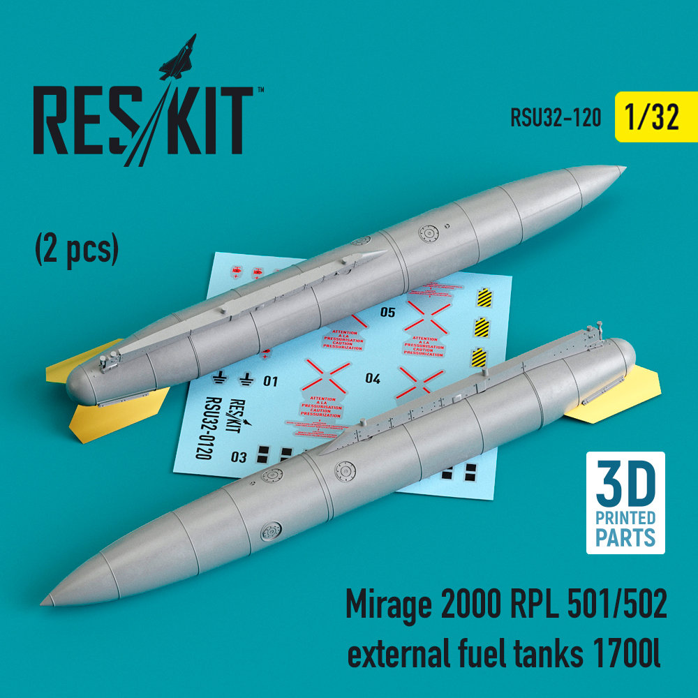 1/32 Mirage 2000 RPL 501/502 ext.fuel tanks 1700l