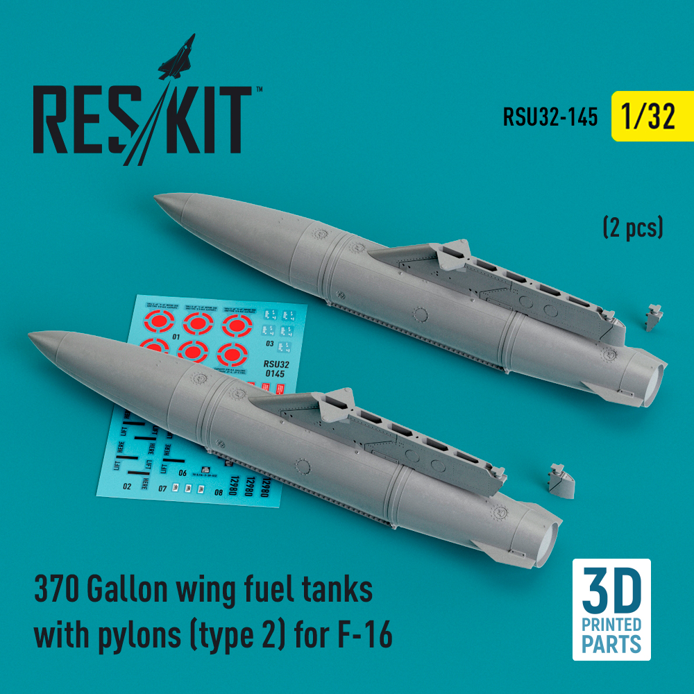 1/32 370 Gal. wing fuel tanks w/ pylons (type 2)
