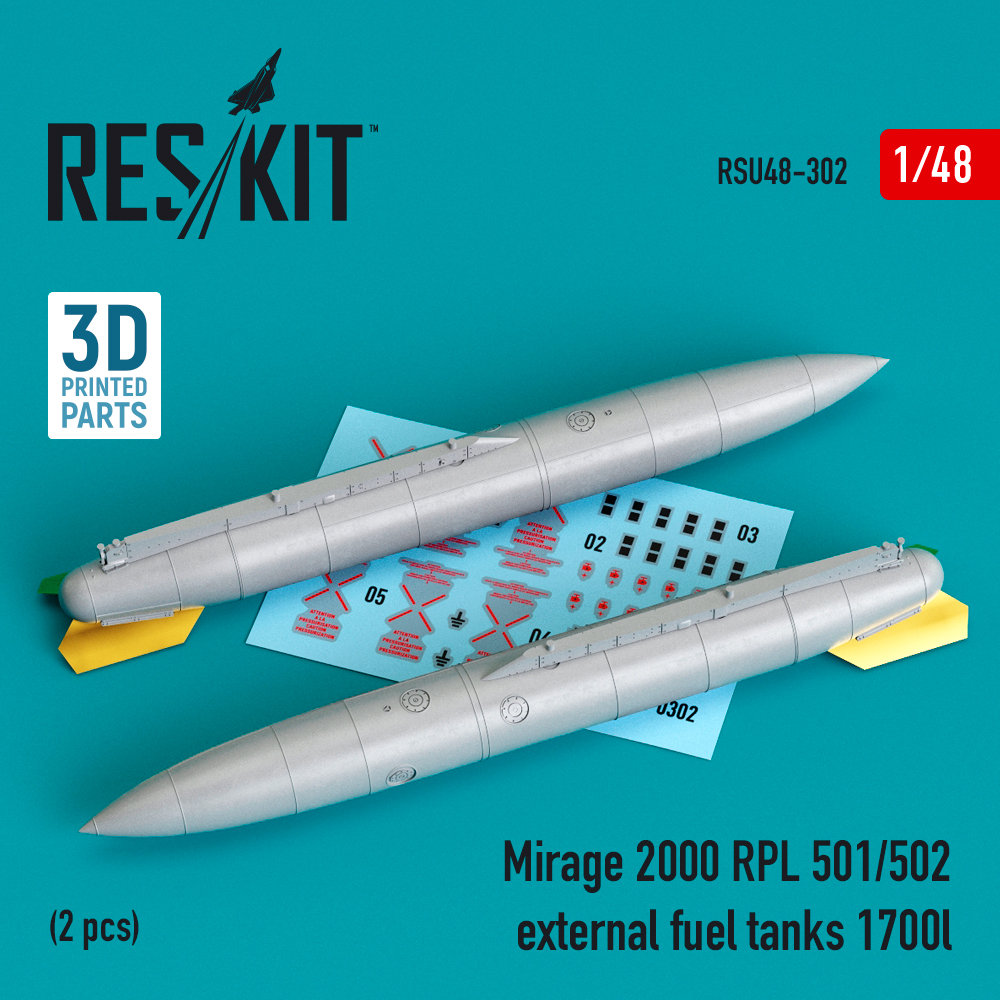 1/48 Mirage 2000 RPL 501/502 ext.fuel tanks 1700l
