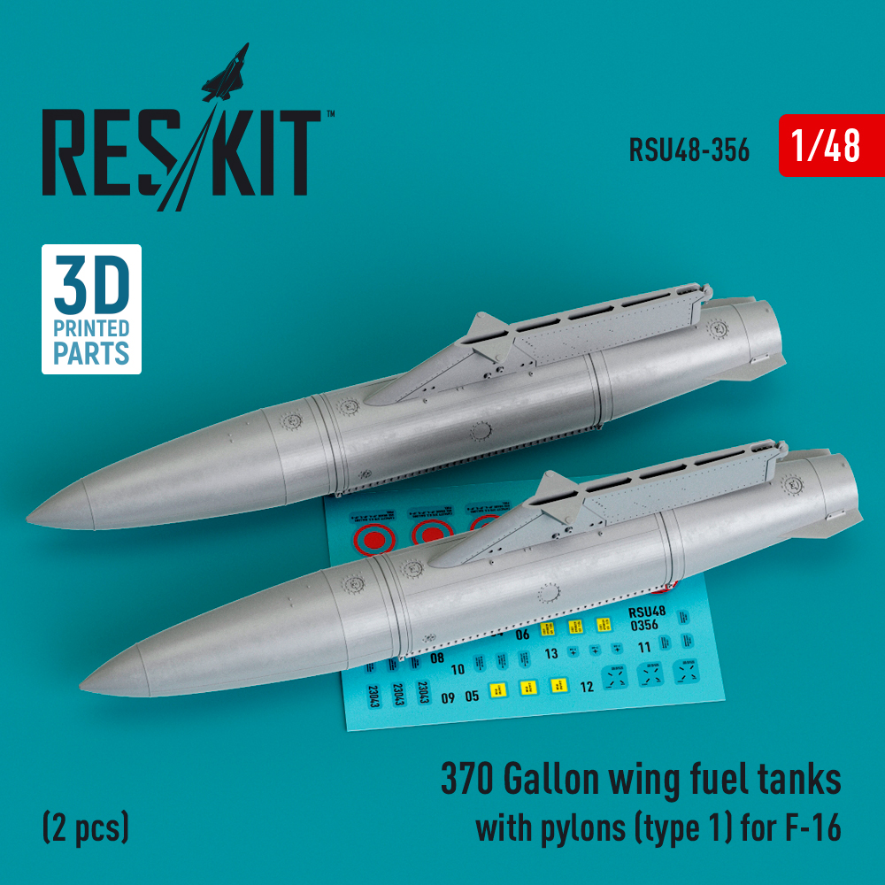 1/48 370 Gal. wing fuel tanks w/ pylons (type 1)