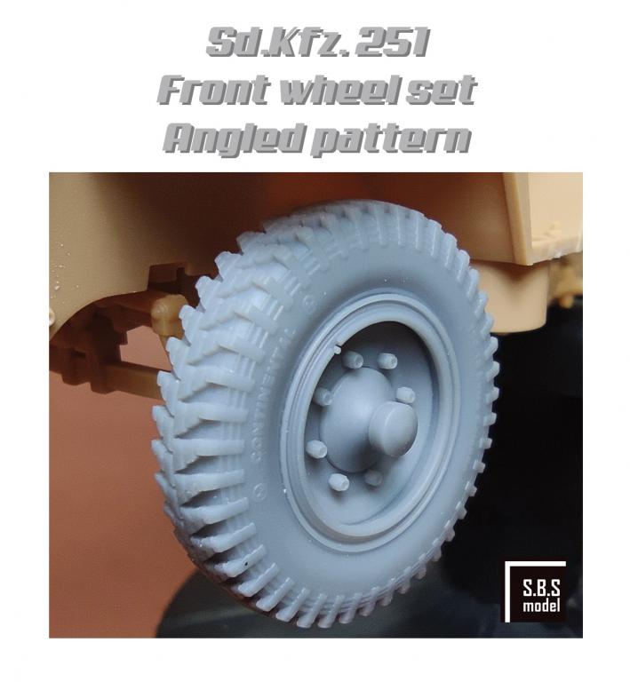 1/35 Sd.Kfz. 11/251 Front wheels - angled pattern