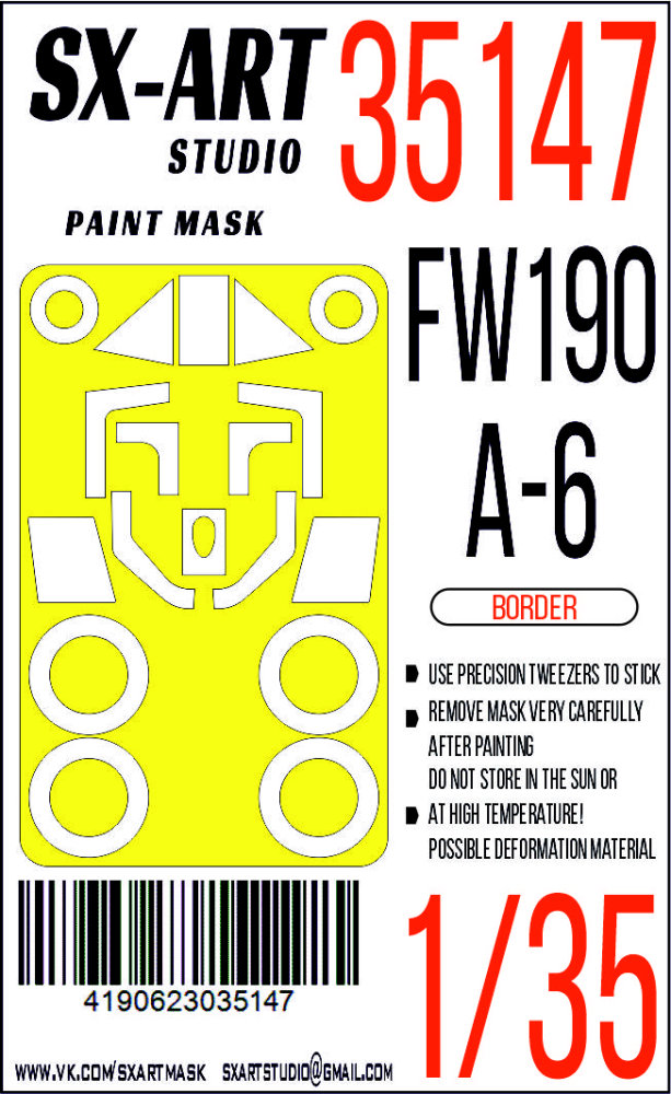 1/35 Paint mask Fw 190A-6 (BORDER)