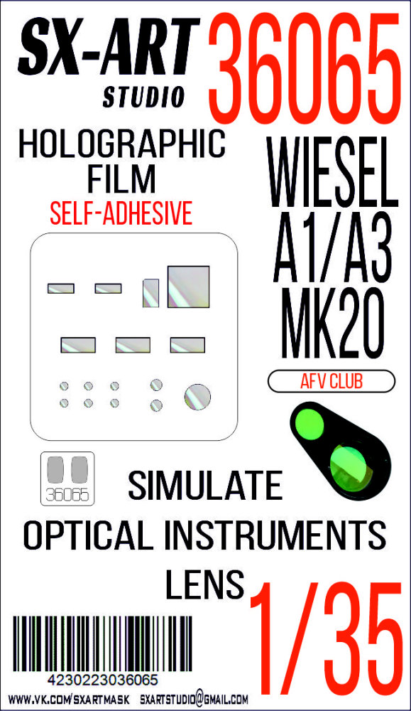 1/35 Holographic film Wiesel A1/A3 MK20 (AFV)