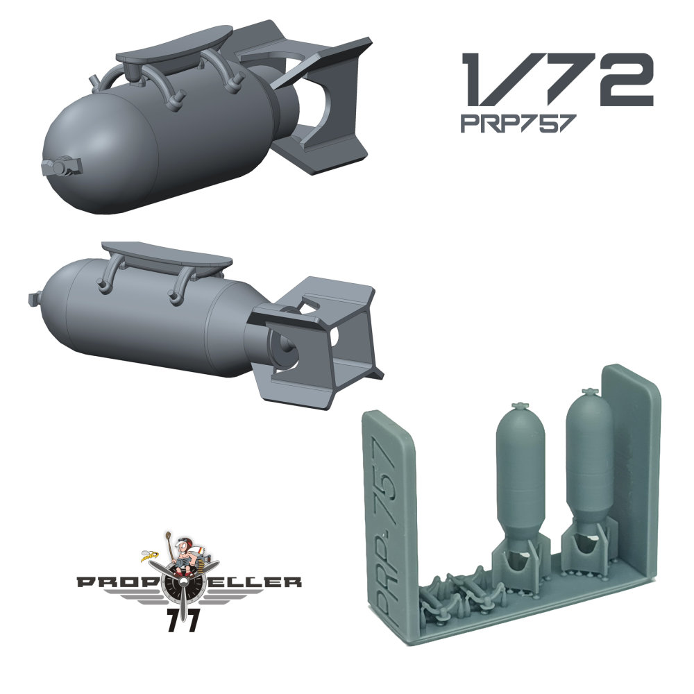 1/72 US 1000 lb bomb for A-36 Apache & P-51B/C