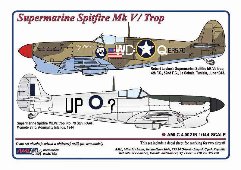 1/144 Decals Spitfire Mk.V/Trop