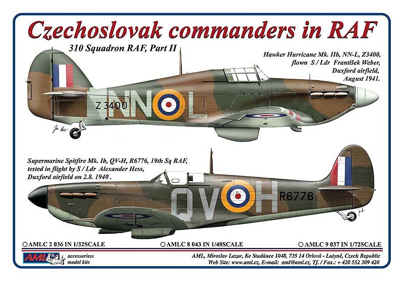 1/48 Decals Czechoslovak commanders in RAF