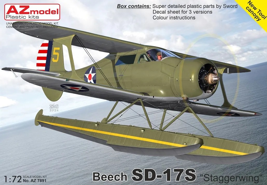 1/72 Beech SD-17S 'Staggerwing' (3x camo)