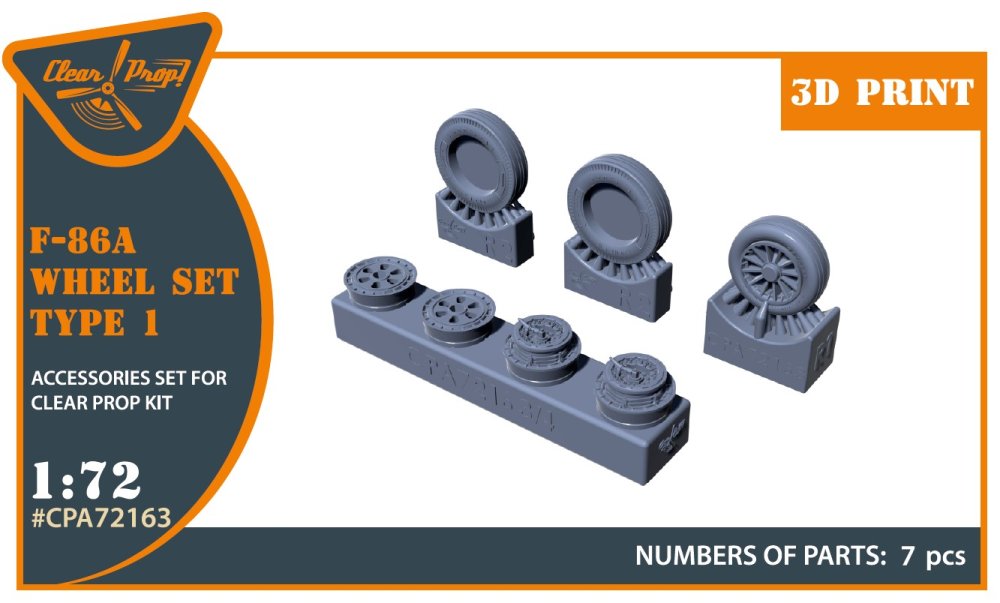 1/72 F-86A wheel set - type 1 (CP)