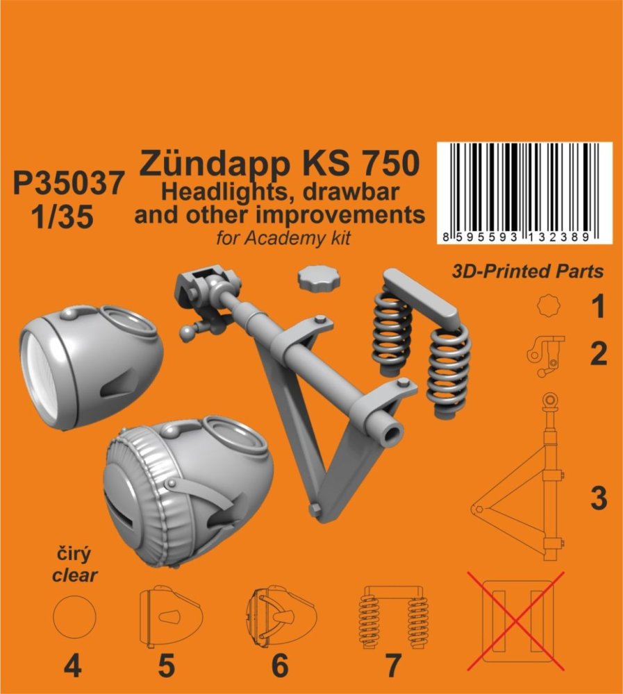 1/35 Zündapp KS 750 - upgrade set (ACAD) 3D-Print