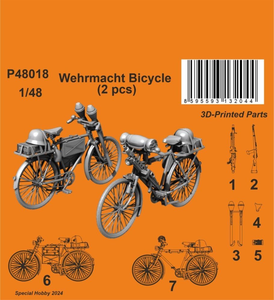 1/48 Wehrmacht Bicycle (2 pcs.) 3D-Print