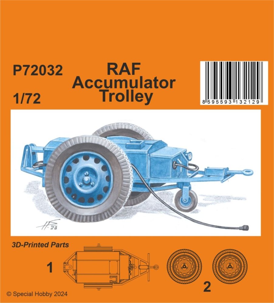 1/72 RAF Accumulator Trolley (3D-Print)