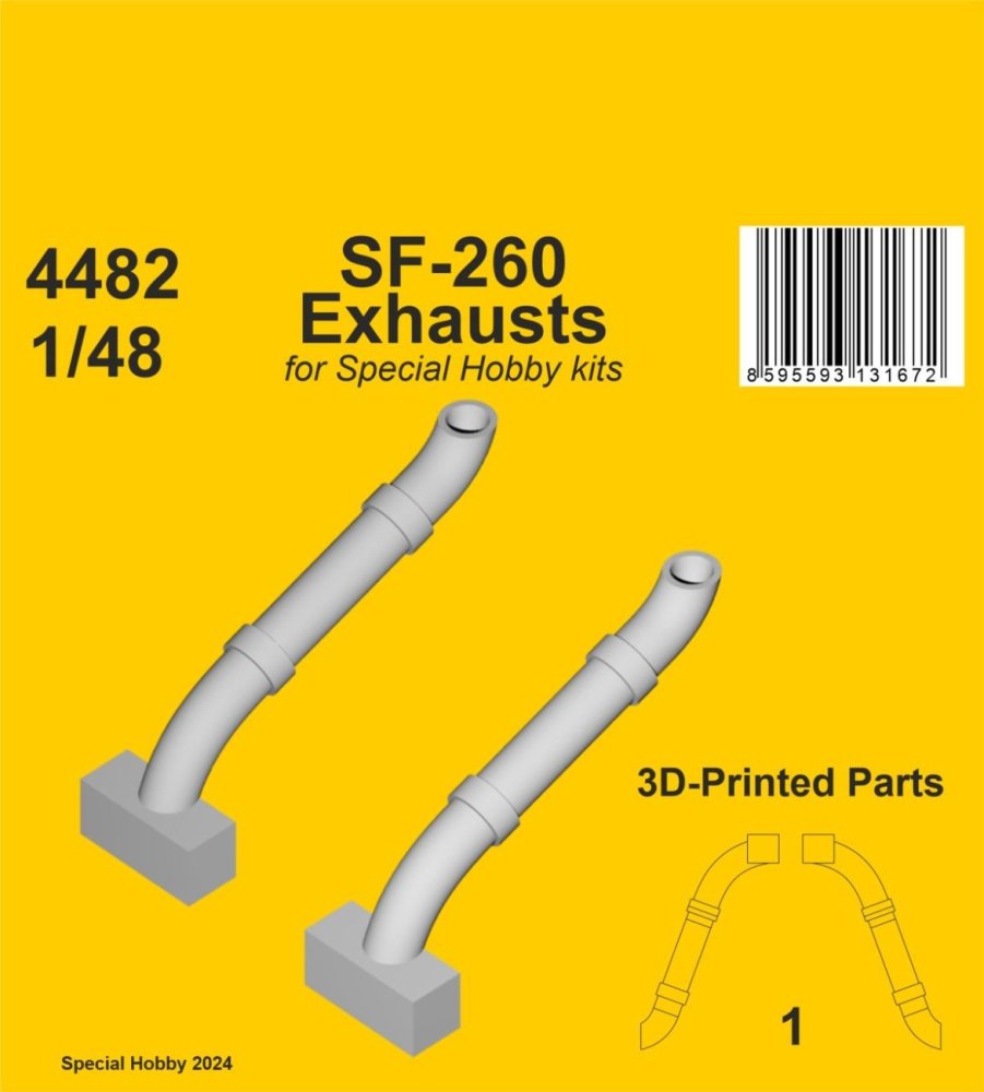 1/48 SF-260 Exhausts (SP.HOBBY)