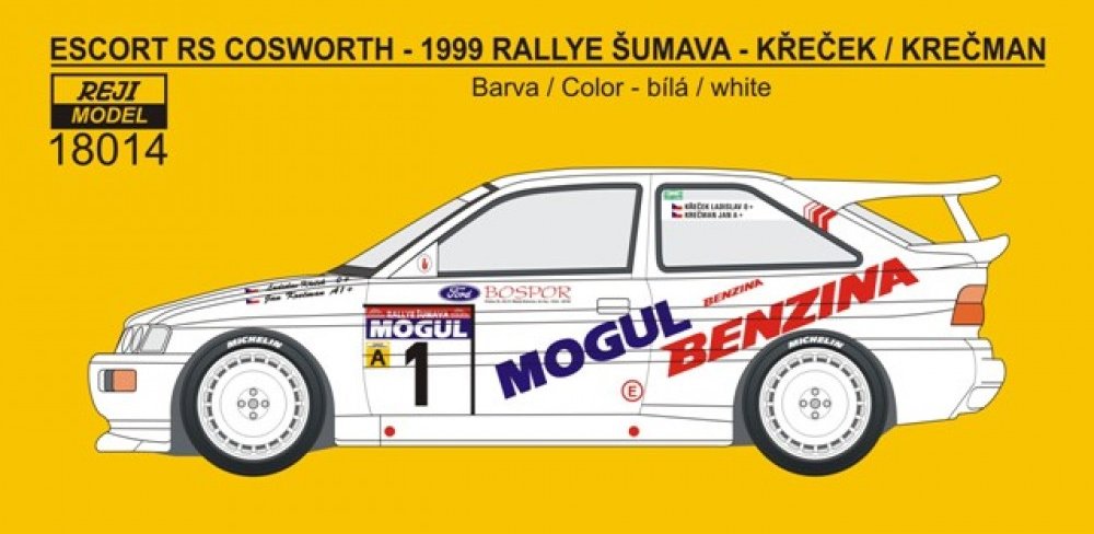 1/18 Ford Escort RS Cosworth Bohemia Rallye 1999