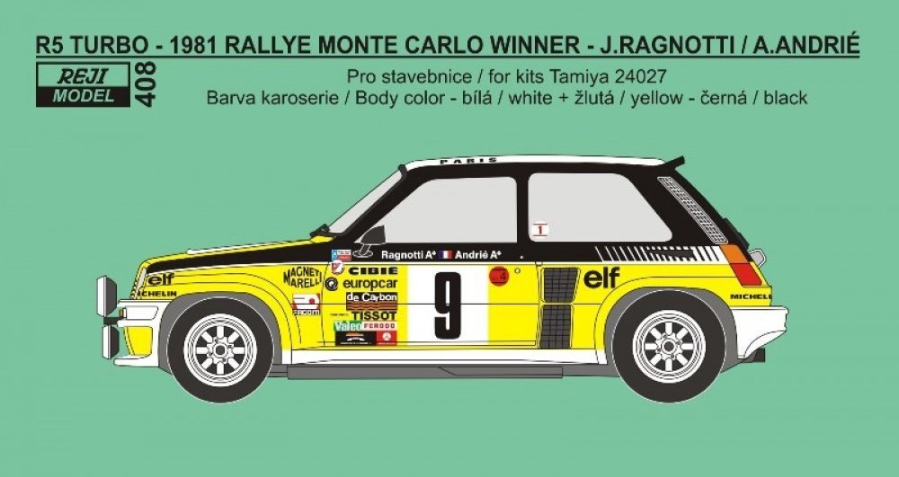 1/24 R5 Turbo Monte Carlo 1981 RAC Ragnotti