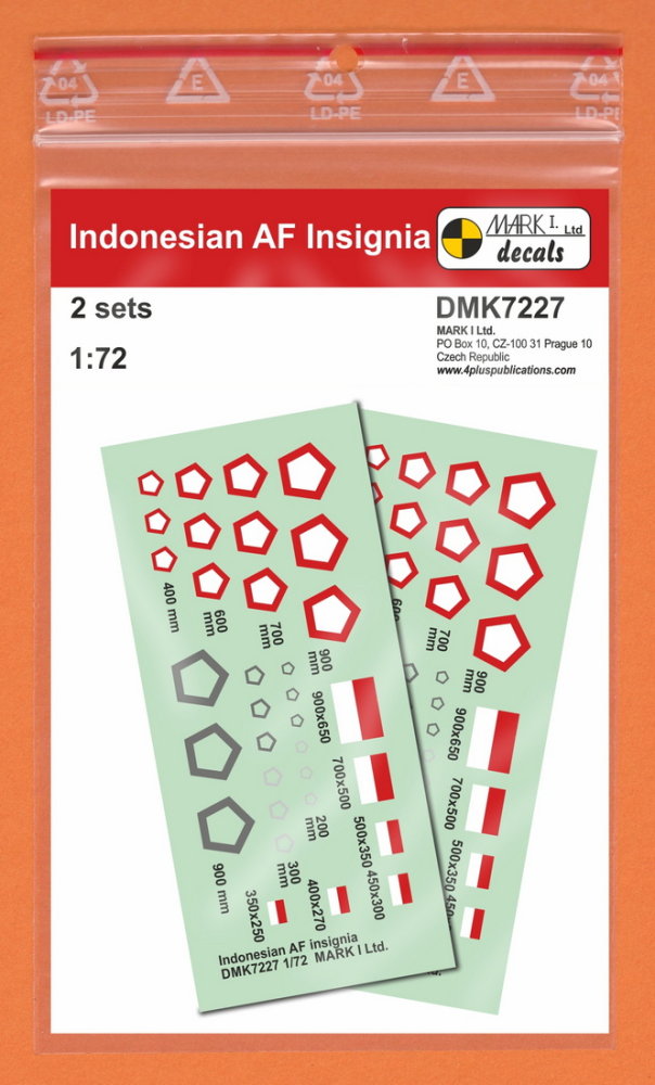 1/72 Decals Indonesian AF Insignia (2 sets)