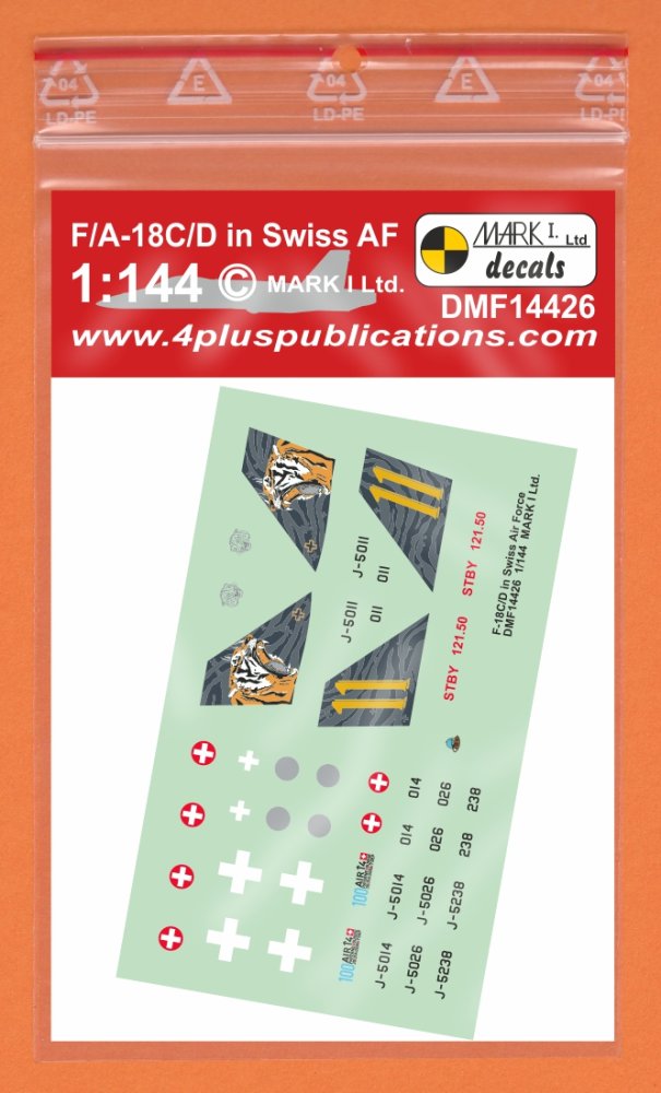 1/144 Decals F/A-18C/D Hornet in Swiss AF