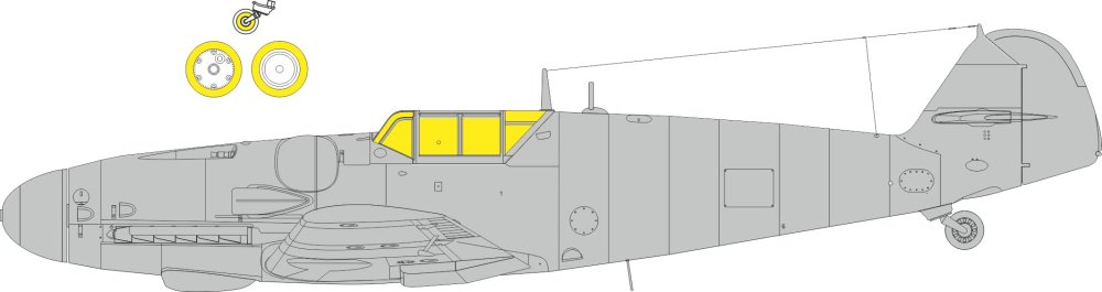 Mask 1/72 Bf 109G-6 classic canopy (EDU)