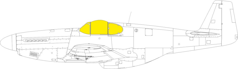 Mask 1/48 P-51B/C Malcolm Hood canopy (EDU)