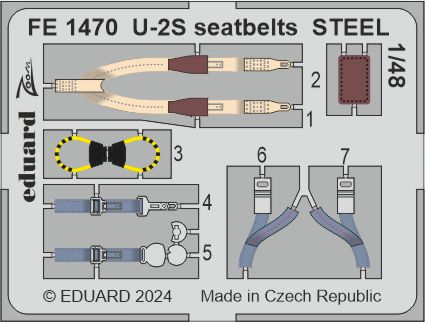 1/48 U-2S seatbelts STEEL (HOBBYB)