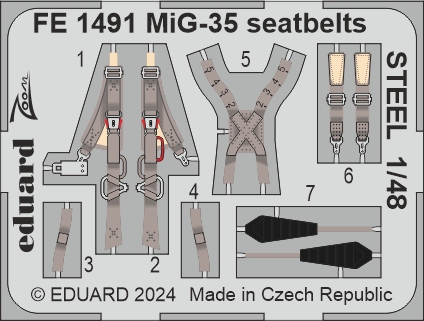 1/48 MiG-35 seatbelts STEEL (H.B)