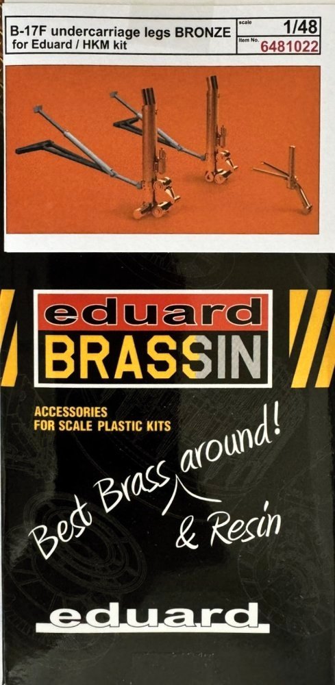 BRASSIN 1/48 B-17F undercarriage legs BRONZE (EDU)